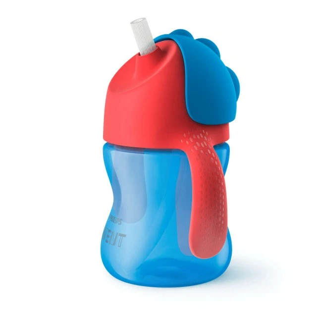 Philips AVENT Κούπα με καλαμάκι 200 ml, με χερούλια, 9м+, ΜΠΛΕ