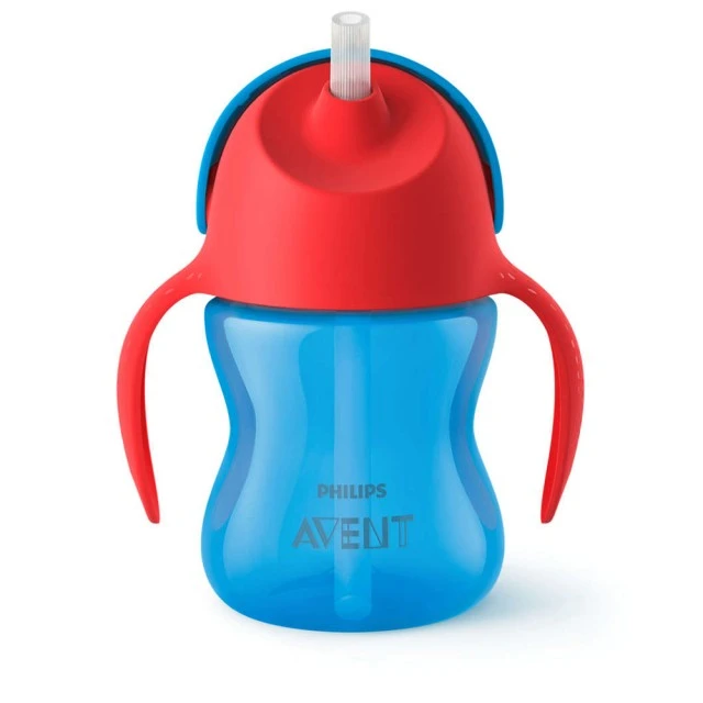 Philips AVENT Κούπα με καλαμάκι 200 ml, με χερούλια, 9м+, ΜΠΛΕ