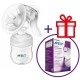 Χειροκίνητη αντλία μητρικού γάλακτος Comfort + GIFT επιθέματα μητρικού γάλακτος SCF330/20+254