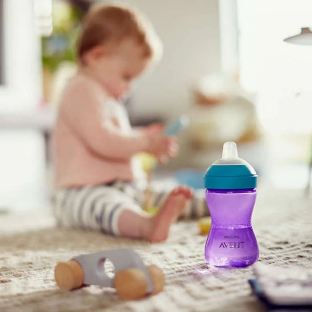 Philips AVENT Αντισταγονική κούπα με μαλακό στόμιο, 300 ml, 9м+, μωβ