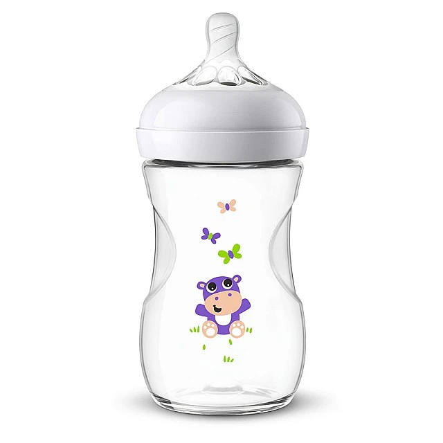 Μπουκάλι Natural 260 ml 1m+ με ντεκόρ Hippo