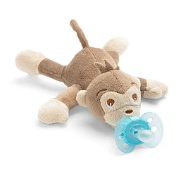 Πιπίλα Ultra Soft 0-6m με λούτρινο παιχνίδι Monkey