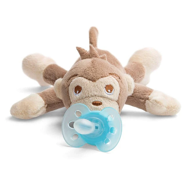 Πιπίλα Ultra Soft 0-6m με λούτρινο παιχνίδι Monkey