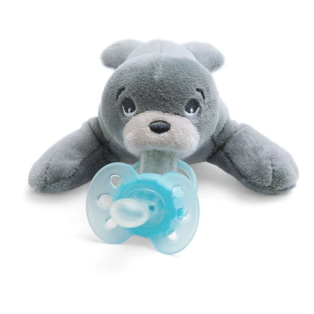 Πιπίλα Ultra Soft 0-6m με λούτρινο παιχνίδι Φώκια