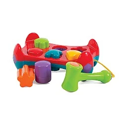 PLAYGRO Ενεργό παιχνίδι με στοιβαζόμενα σχήματα και σφυρί (12-36m) Jerry’s Class