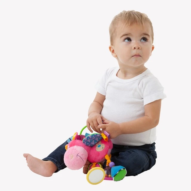 PLAYGRO Rattle Horse Hop Trop, 3m+, Ροζ