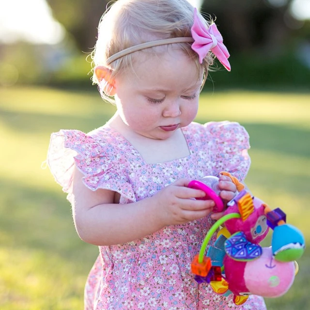 PLAYGRO Rattle Horse Hop Trop, 3m+, Ροζ