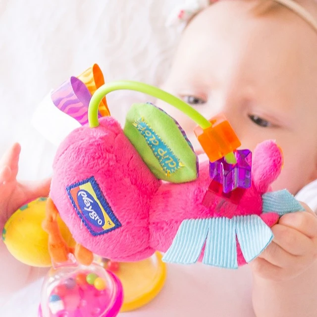 PLAYGRO Rattle Horse Hop Trop, 3m+, Ροζ