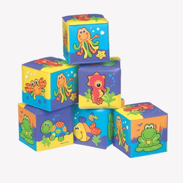 PLAYGRO Μαλακά κύβοι για μπάνιο, 6μ+, 6 τεμ./συσκ.