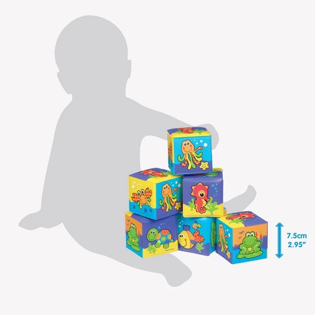 PLAYGRO Μαλακά κύβοι για μπάνιο, 6μ+, 6 τεμ./συσκ.
