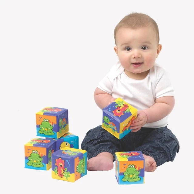 PLAYGRO Μαλακά κύβοι για μπάνιο, 6μ+, 6 τεμ./συσκ.