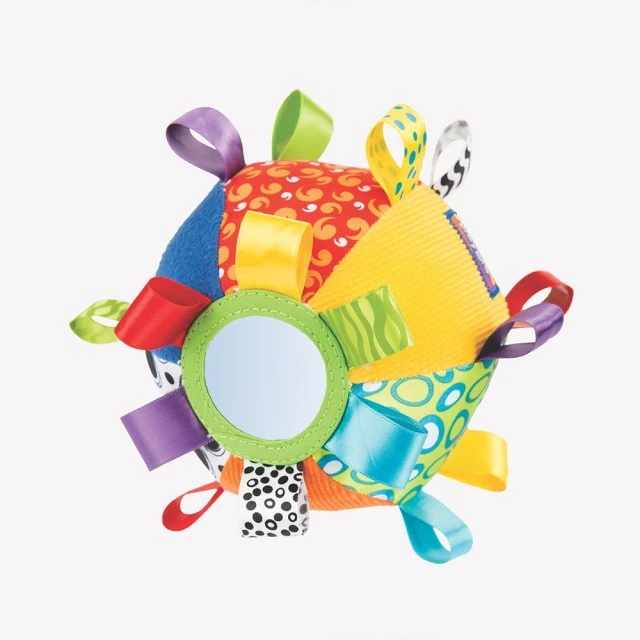 PLAYGRO Κουδουνίστρα μαλακή μπάλα με ετικέτες, 3μ+