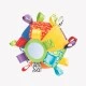PLAYGRO Κουδουνίστρα μαλακή μπάλα με ετικέτες, 3μ+