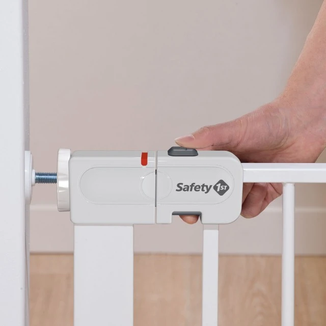 SAFETY 1st καθολική μεταλλική πόρτα ασφαλείας με αυτόματο κλείδωμα λευκή