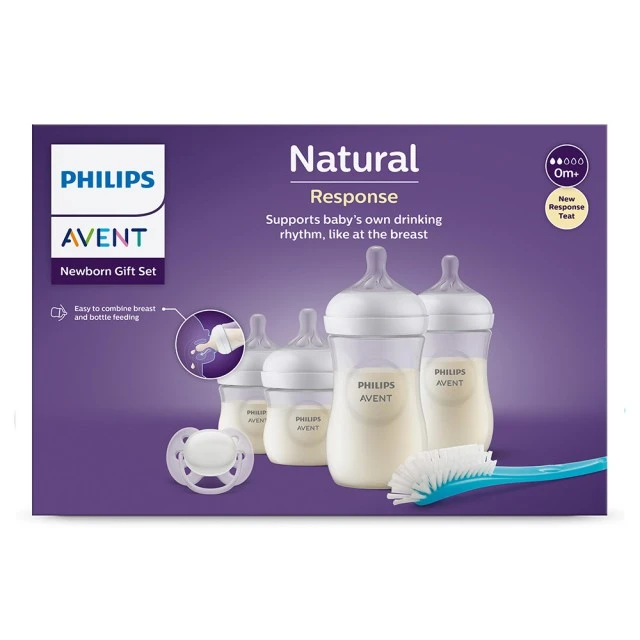 Σετ για νεογέννητο Natural Response SCD838/11 με 4 μπουκάλια και πιπίλα 0m+