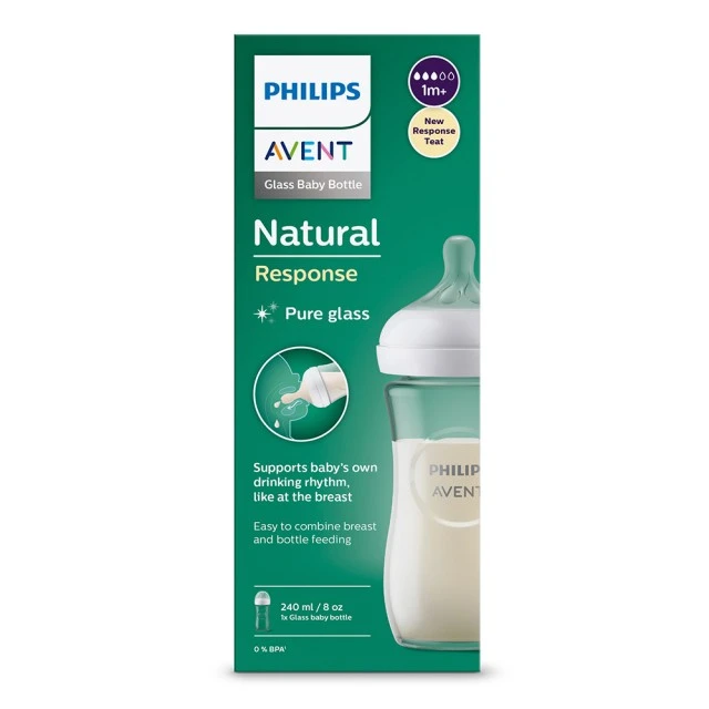 Γυάλινη φιάλη Natural Response 240 ml 1m+