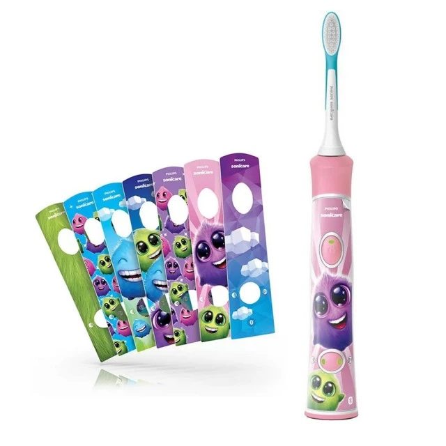 Παιδική οδοντόβουρτσα ForKids με ροζ χρώμα Bluetooth με 2 κεφαλές