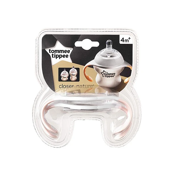 Tommee Tippee Λαβές για μπουκάλια και φλιτζάνια, 4 m+, 2 τεμ/συσκευασία, Ροζ