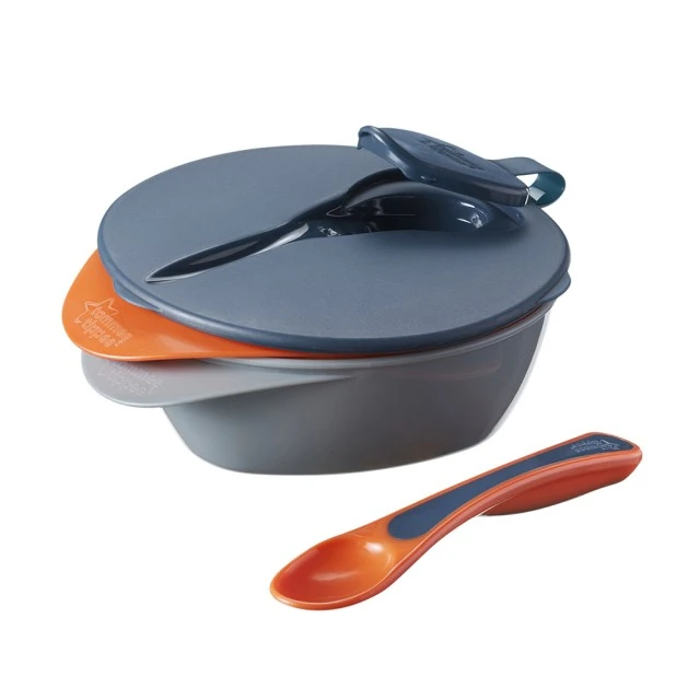Μπολ Tommee Tippee Food με καπάκι και κουτάλι 6m+ (2 τμχ/συσκευασία)