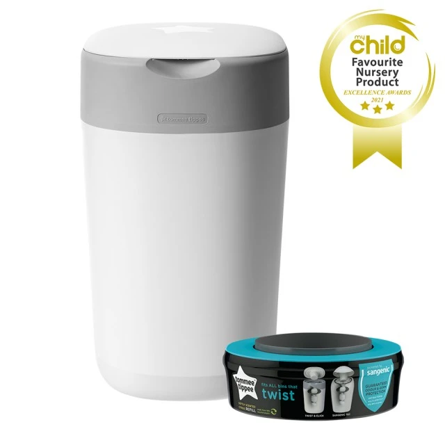 Tommee Tippee δοχείο για πάνες Twist&Click – λευκό