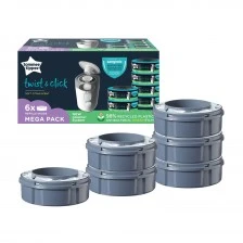 Ανταλλακτικό φυσίγγιο για καλάθι υγιεινής Twist&Click, σετ 6 τμχ.