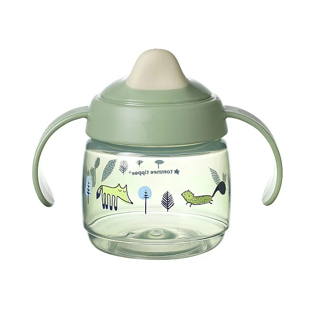 SuperStar Spill-proof cup με μαλακή μύτη με λαβές 190 ml 4m+, BACSHIELD, πράσινο