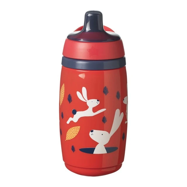 SuperStar Spill-proof ποτηράκι με αθλητική μύτη 266ml 12m+, BACSHIELD, κόκκινο