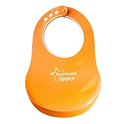 Μαλακή σαλιάρα COMFI BIB 6m+, πορτοκαλί