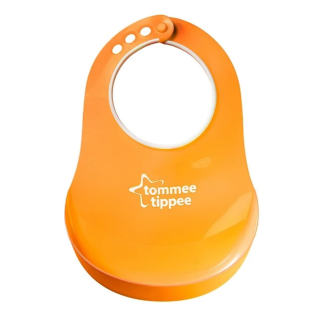 Μαλακή σαλιάρα COMFI BIB 6m+, πορτοκαλί