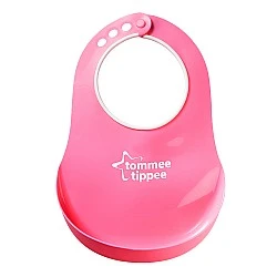 Μαλακή σαλιάρα COMFI BIB 6m+, ροζ