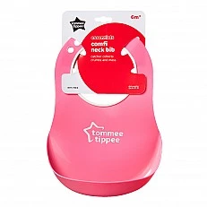 Μαλακή σαλιάρα COMFI BIB 6m+, ροζ