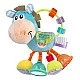 Απαλή βελούδινη κουδουνίστρα PLAYGRO The Horse Hop Trop, με 6 δραστηριότητες, 3m+, Μπλε
