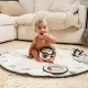 Active gymnastics Tiny Love Luxe Gymini από τη σειρά Black&White Décor, με στρογγυλό πατάκι διαμέτρου 92 cm, ξύλινη καμάρα και επιλογή 6 παιχνιδιών, 0m+