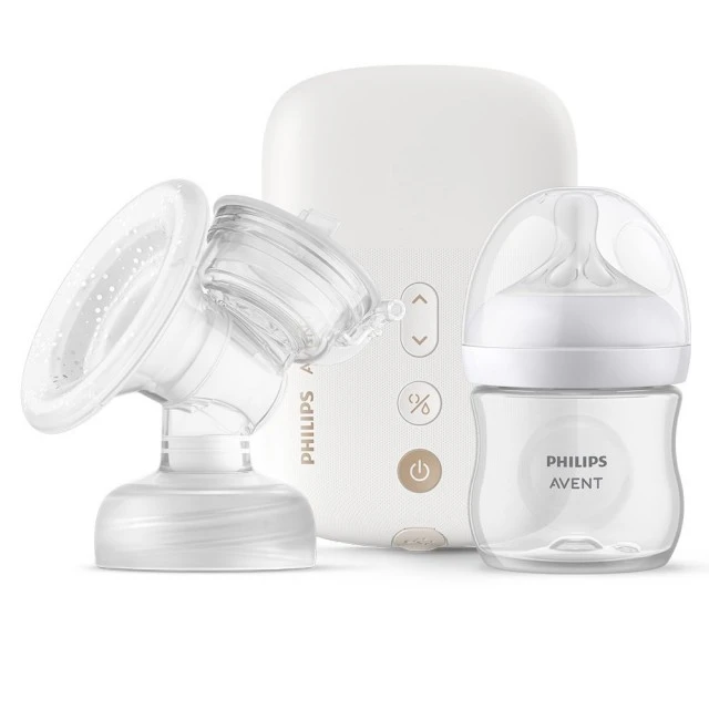 Μονή ηλεκτρική αντλία Natural Motion Premium Philips AVENT SCF396/31 με 1 τεμ. φιάλη πολυπροπυλενίου 125 ml με θηλή Natural Response 0m+, Κιτ ταξιδιού, 5 τεμ. σακουλάκια μητρικού γάλακτος και 4 τεμ. υλικό παραγεμίσματος