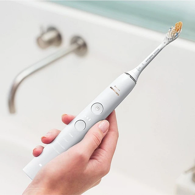 Ηλεκτρική βούρτσα Sonic Philips Sonicare DiamondClean 9000 HX9911/19, με κεφαλή all-in-one A3 Premium, 4 λειτουργίες, 3 εντάσεις, Θήκη φόρτισης USB, Bluetooth