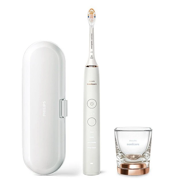 Ηλεκτρική βούρτσα Sonic Philips Sonicare DiamondClean 9000 HX9911/23, με κεφαλή all-in-one A3 Premium, 4 λειτουργίες, 3 εντάσεις, θήκη με φόρτιση USB, Bluetooth