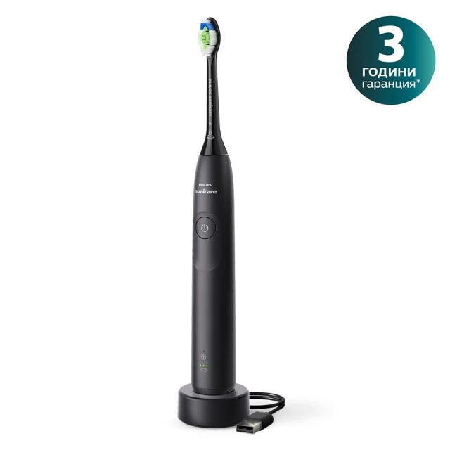 Ασύρματη οδοντόβουρτσα Philips Sonicare HX7101/01 σειράς 5300 με τεχνολογία ήχου επόμενης γενιάς, 1 λειτουργία βουρτσίσματος, 2 εντάσεις, αισθητήρα πίεσης, κεφαλή W2 Optimal White