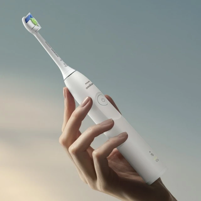 Επαναφορτιζόμενη οδοντόβουρτσα Philips Sonicare HX7108/01 σειρά 5300 με ηχητική τεχνολογία Next-Generation, 1 режим βουρτσίσματος, 2 εντάσεις, αισθητήρας πίεσης, κεφαλή W2 Optimal White