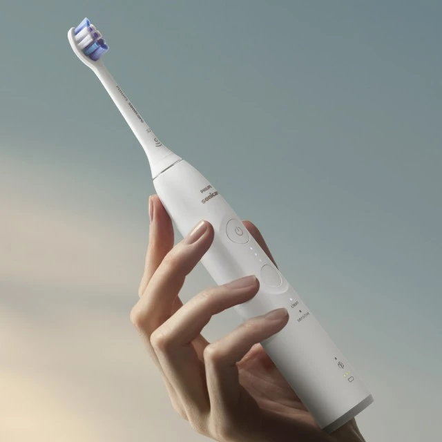 Ηλεκτρική οδοντόβουρτσα Philips Sonicare HX7400/06 σειρά 6100 με τεχνολογία ήχου επόμενης γενιάς, 2 λειτουργίες, 3 εντάσεις, αισθητήρα πίεσης φωτός, κεφαλή S2 Sensitive, θήκη ταξιδιού