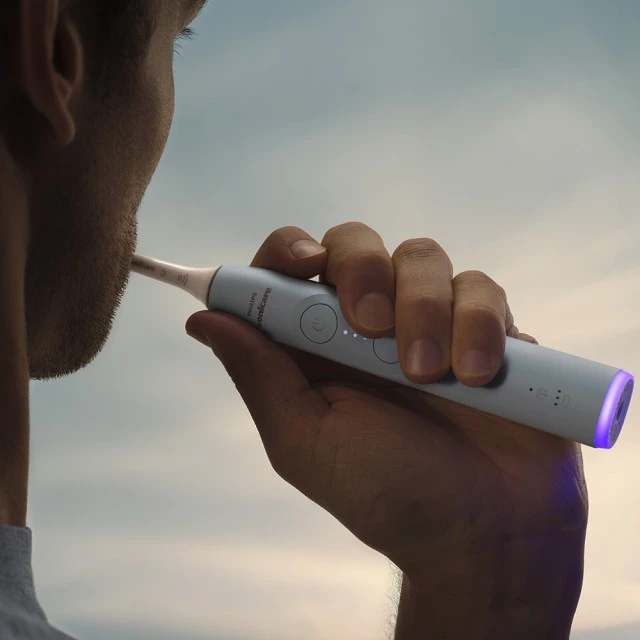 Ηλεκτρική οδοντόβουρτσα Philips Sonicare HX7406/01 σειρά 6100 με τεχνολογία ήχου επόμενης γενιάς, 2 λειτουργίες, 3 εντάσεις, αισθητήρα πίεσης φωτός, κεφαλή S2 Sensitive