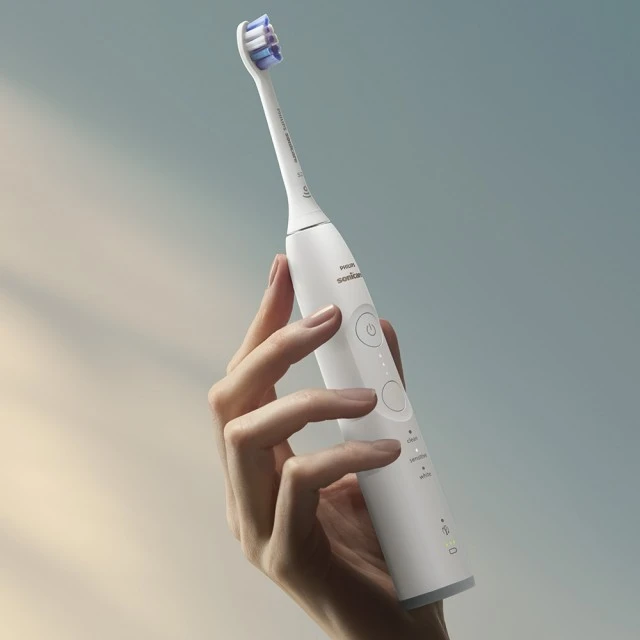 Ασύρματη οδοντόβουρτσα Philips Sonicare HX7410/02 σειράς 6500 με τεχνολογία ήχου επόμενης γενιάς, 3 λειτουργίες βουρτσίσματος, 3 εντάσεις, αισθητήρα πίεσης φωτός, 2 κεφαλές βουρτσίσματος, θήκη ταξιδιού