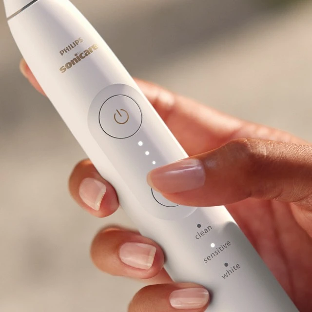Ασύρματη οδοντόβουρτσα Philips Sonicare HX7410/02 σειράς 6500 με τεχνολογία ήχου επόμενης γενιάς, 3 λειτουργίες βουρτσίσματος, 3 εντάσεις, αισθητήρα πίεσης φωτός, 2 κεφαλές βουρτσίσματος, θήκη ταξιδιού