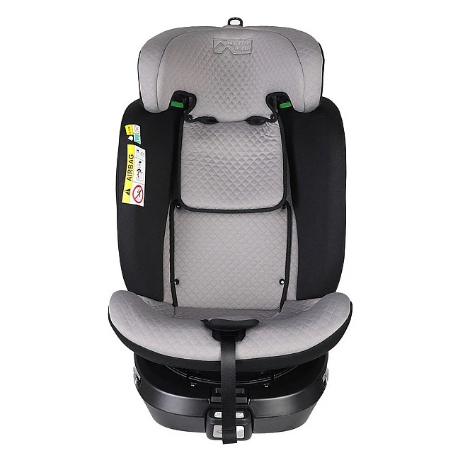 Παιδικό κάθισμα αυτοκινήτου Mountain Buggy Safe Rotate i-Size, με αφαιρούμενο μαξιλαράκι νεογέννητου, επεκτεινόμενη πλάτη, για παιδιά ύψους 40-150 cm, μαύρο-γκρι + βάση IsoFix