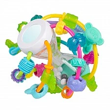 Παιχνίδι για μωρά με ενεργό κινητήρα Ball Play and Explore, κουδουνίστρα και οδοντοφυΐα 2 σε 1, με ασφαλή καθρέφτη, 6 μηνών+