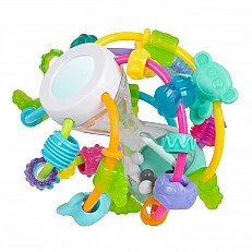 Παιχνίδι για μωρά με ενεργό κινητήρα Ball Play and Explore, κουδουνίστρα και οδοντοφυΐα 2 σε 1, με ασφαλή καθρέφτη, 6 μηνών+