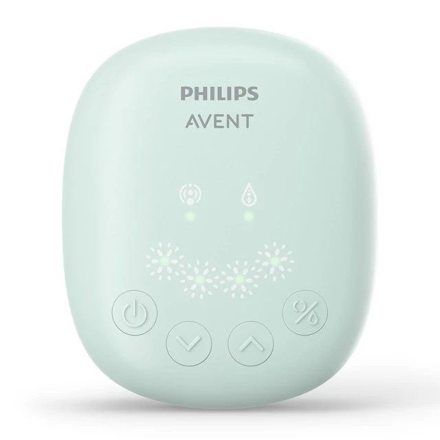 Σετ από ηλεκτρικό θήλαστρο Philips AVENT Essential, 1 μπιμπερό Natural Response 125 ml, 5 φακελάκια μητρικού γάλακτος και 4 επιθέματα