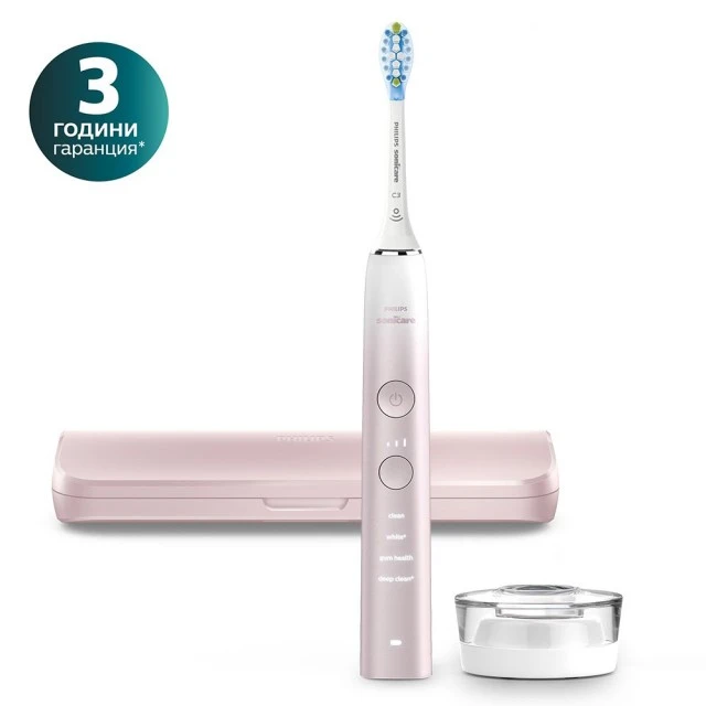 Ηλεκτρική βούρτσα Sonic Philips Sonicare DiamondClean 9000 HX9911/84, με κεφαλή C3 Premium, 4 λειτουργίες, 3 εντάσεις, θήκη ταξιδιού, Bluetooth