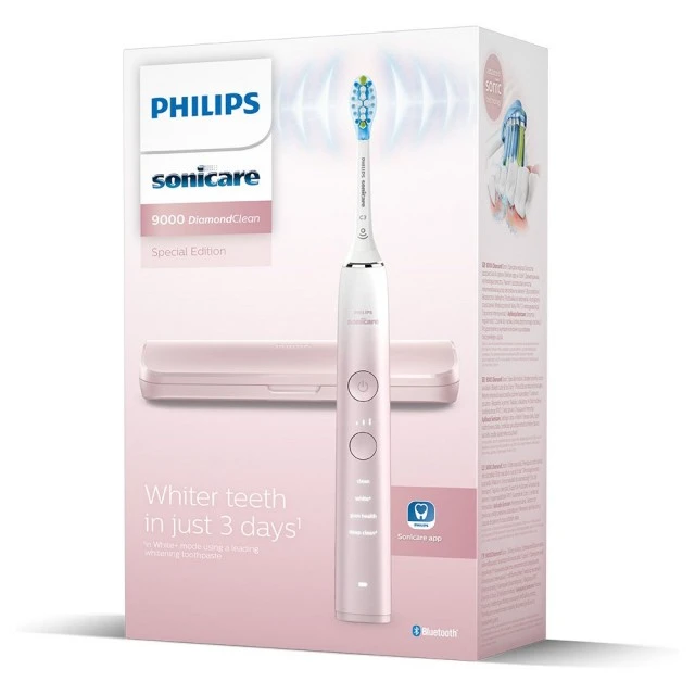 Ηλεκτρική βούρτσα Sonic Philips Sonicare DiamondClean 9000 HX9911/84, με κεφαλή C3 Premium, 4 λειτουργίες, 3 εντάσεις, θήκη ταξιδιού, Bluetooth