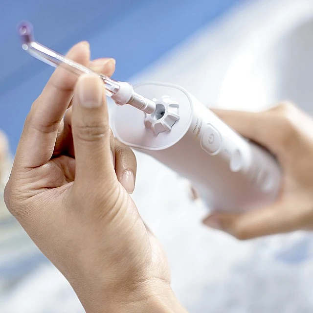 Σετ στοματικό ντους Philips Sonicare Power Flosser 3000 Interdontal and Sonic ηλεκτρική οδοντόβουρτσα Diamond Clean series 9000, Philips Sonicare HX3886/41