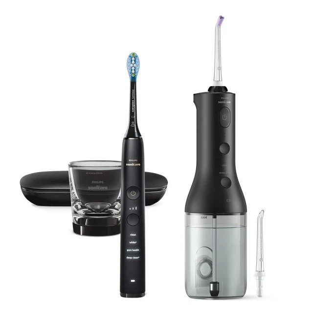 Σετ Oral shower Philips Sonicare Power Flosser 3000 Interdontal and Sonic ηλεκτρική οδοντόβουρτσα Diamond Clean series 9000, Philips Sonicare HX3886/43